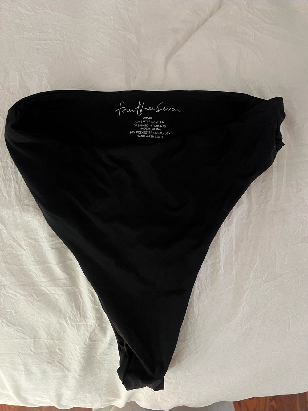 437 Black High-Cut Women's Bikini Bottom